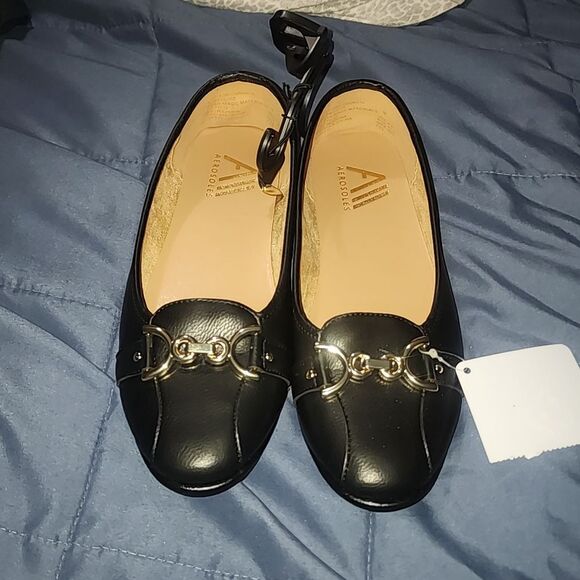 Aerosoles Comfortable Women's Ballet Shoes in Black Faux Leather Size 9.5 - Picture 7 of 9